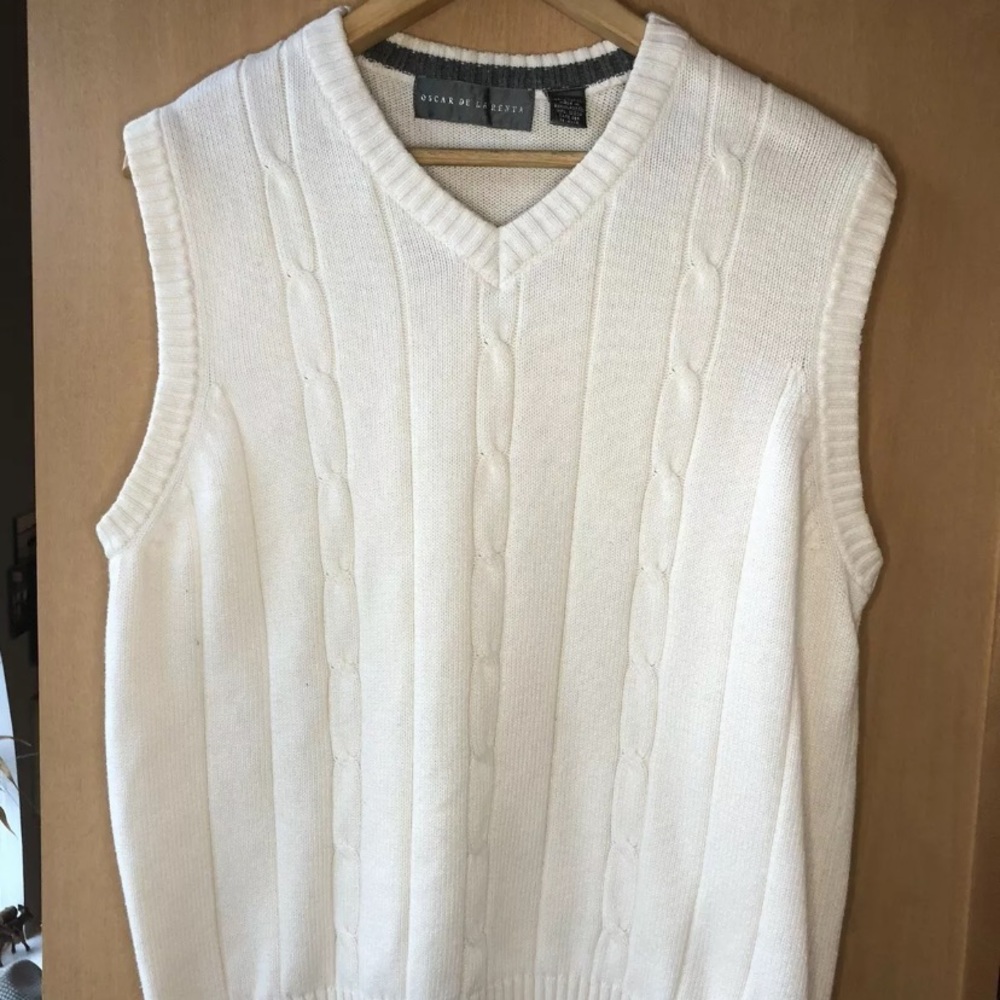 Vintage Oscar De La Renta Knitted Sweater Vest